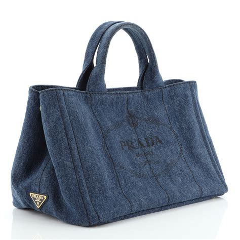 prada double tote sizes|prada denim tote.